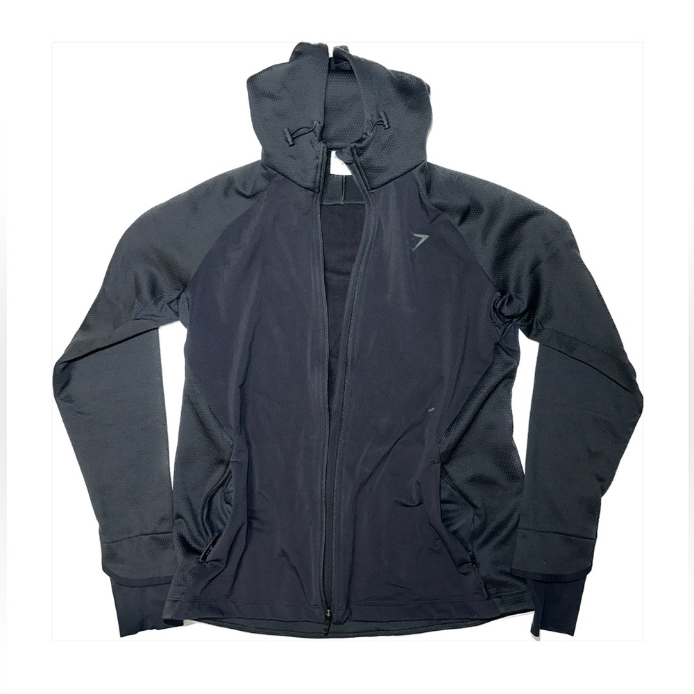 Gymshark Athletic Zip Up Hoodie | Black | Large